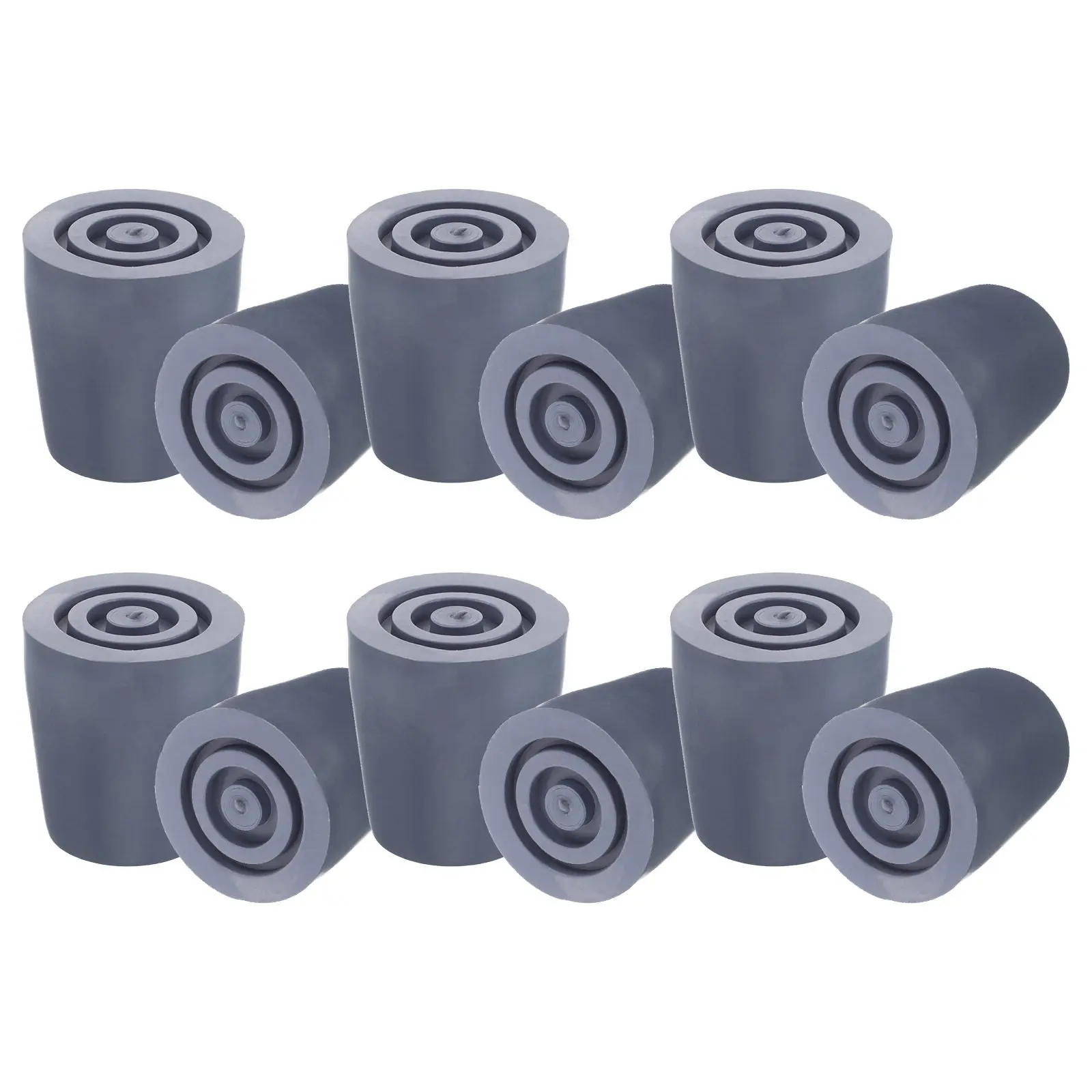 12Pcs Shower Chair Replacement Feet Rubber Leg Caps Anti-Slip Bath Stool Walker Cane Tips Floor Protector for Seniors Care