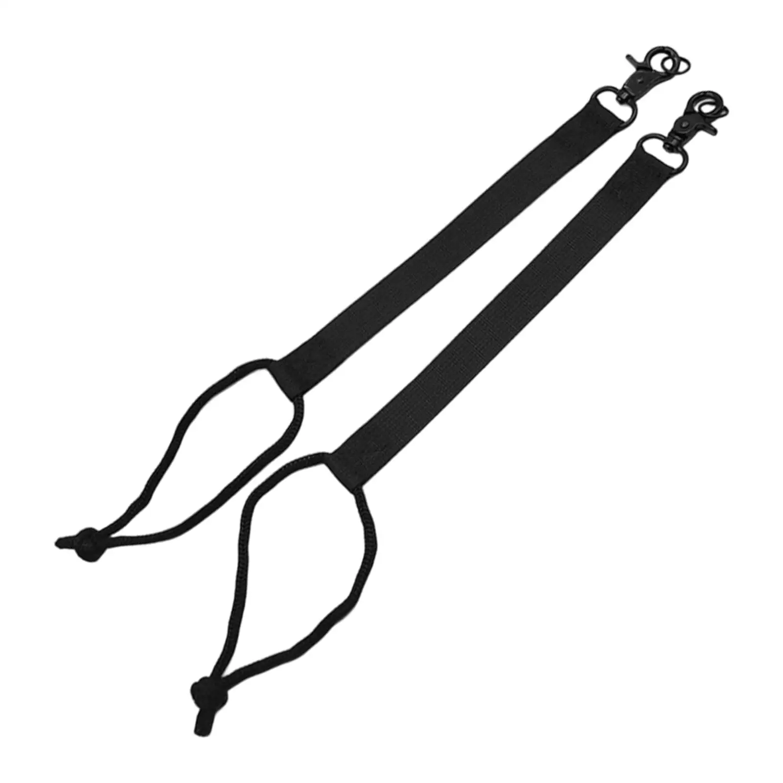 Snowboard Binding Straps Set of Two Strong Nylon with Metal Buckle Quick Connect Leash for Mountain Rides