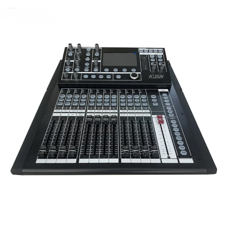 

YYHC KI-16 16 Channel 2 Group Professional Audio Mixing Console Digital Sound Mixer Console with 5-inch Touchscreen Display USB