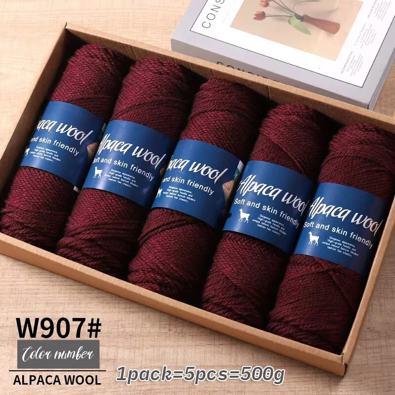 500 g alpacawolgaren, grof garen, handgeweven om warme en modieuze truien, windjacks, jassen, sjaals, hoeden, garen te maken