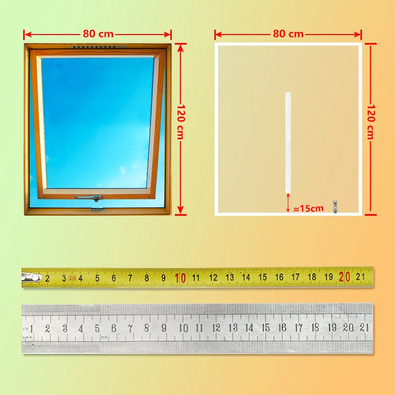 TYMF New White Zipper Invisible Glass Fiber Attic Window Screen Mesh Can Customized In Size Summer Mosquito and Fly Prevention