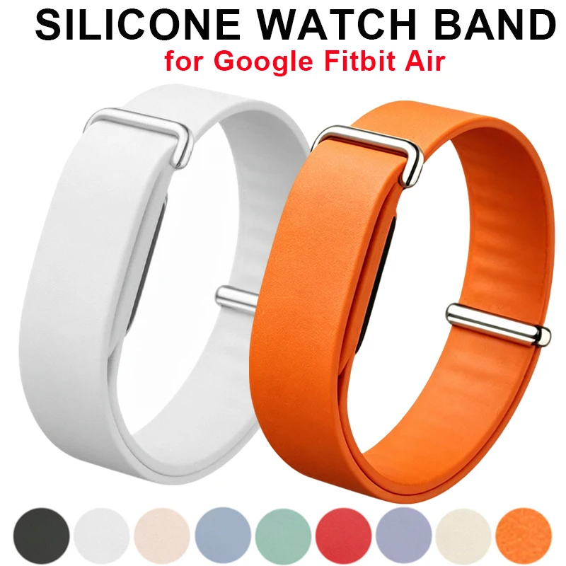 New Sport Silicone Loop Strap for Google Fitbit Air Bracelet Rubber Bracelet Multicolor Wristband for Men Women Accessories