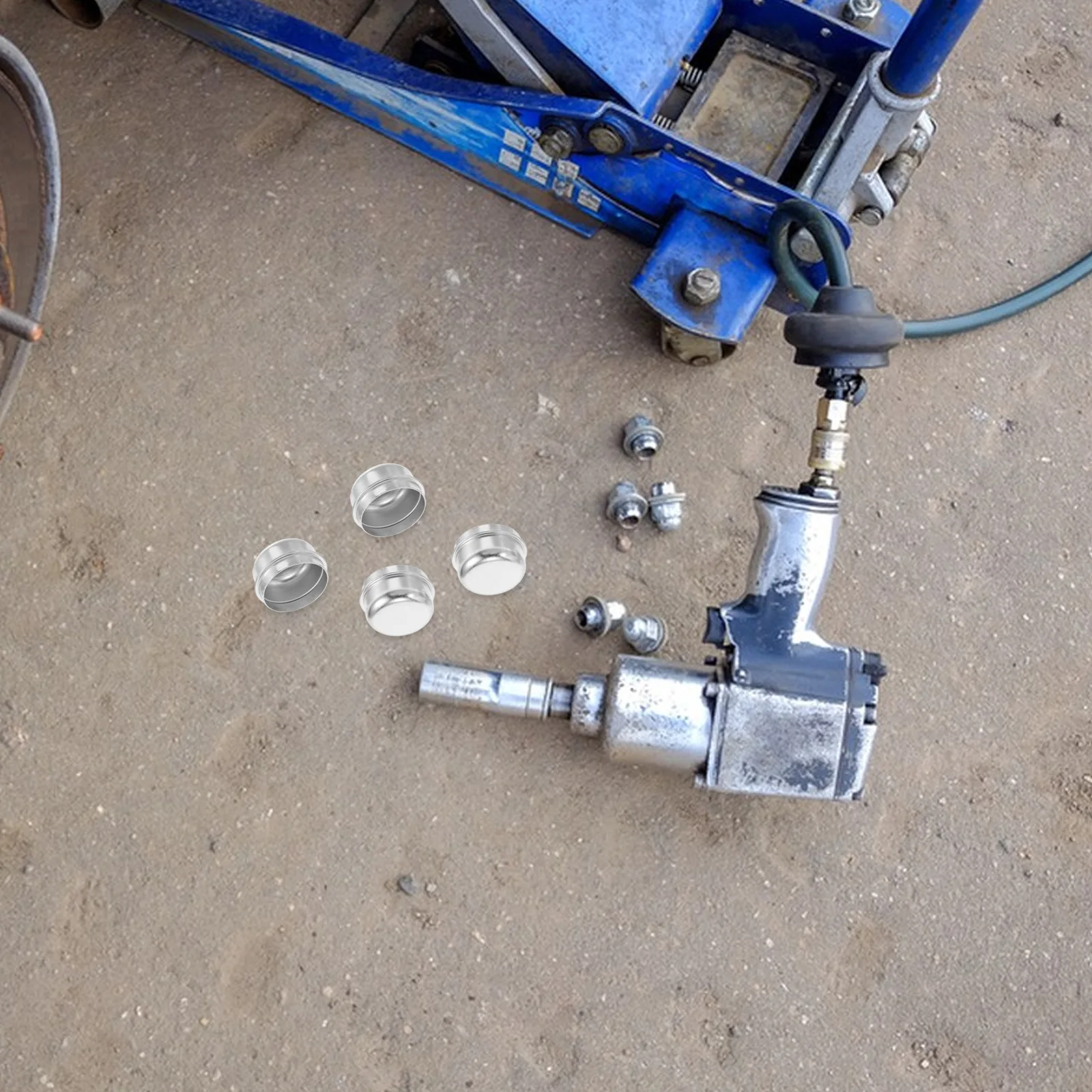 4pcs Trailer Wheel Bearing Dust Hub Center Covers Grease Caps Axle Caps Durable Galvanized Iron RV Flatbed Compatible Parts Easy