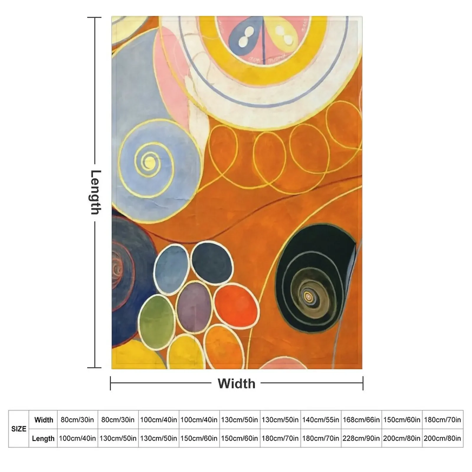 Hilma af Klint The Ten Largest, No. 03, Youth, Group IV Throw Blanket Furrys for sofa Flannel Fabric bed plaid Blankets