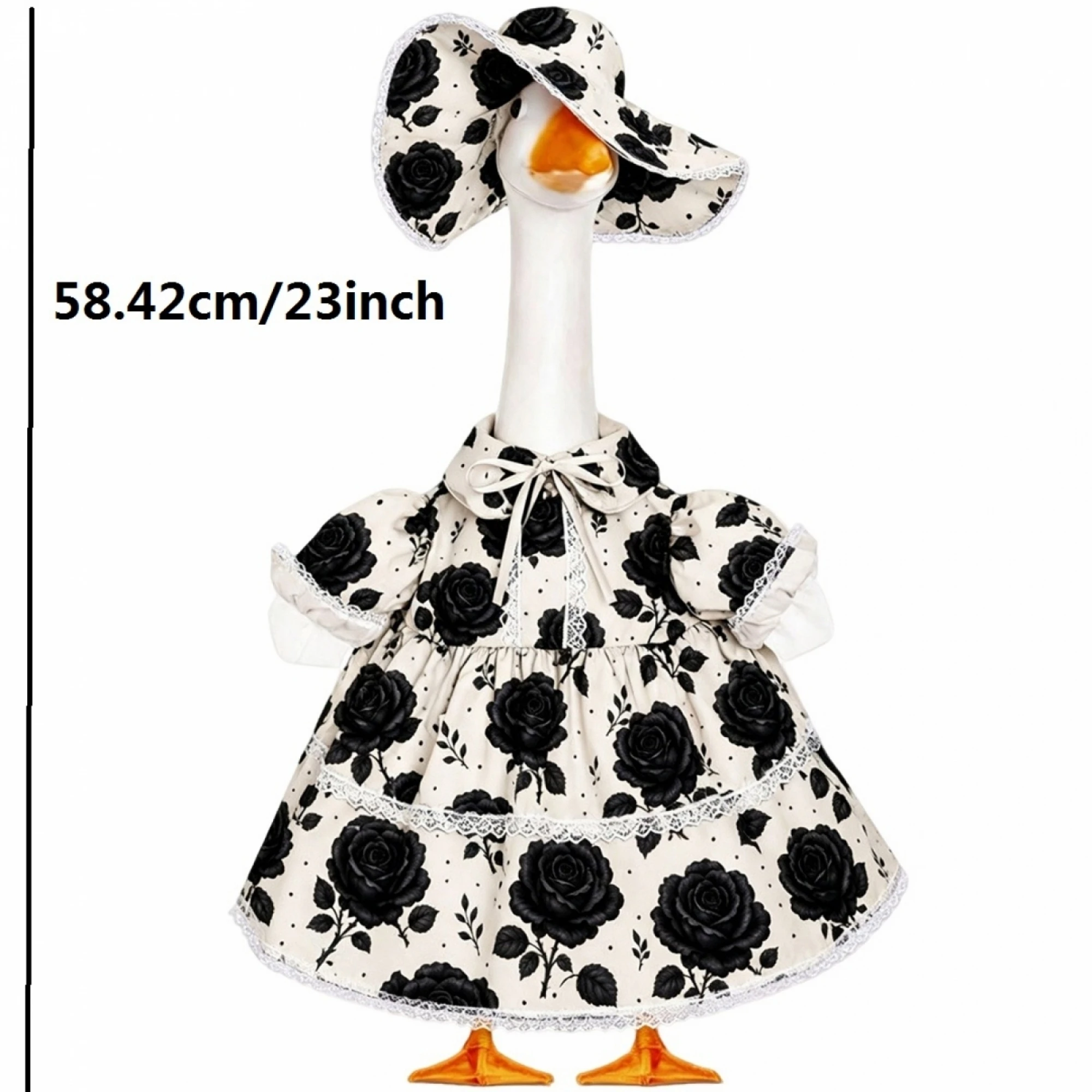 Dress-With Outfit Outfit Black Rose Halloween Outfit Black Rose Halloween Black Porch-Goose Dress-With Outfit - view 4
