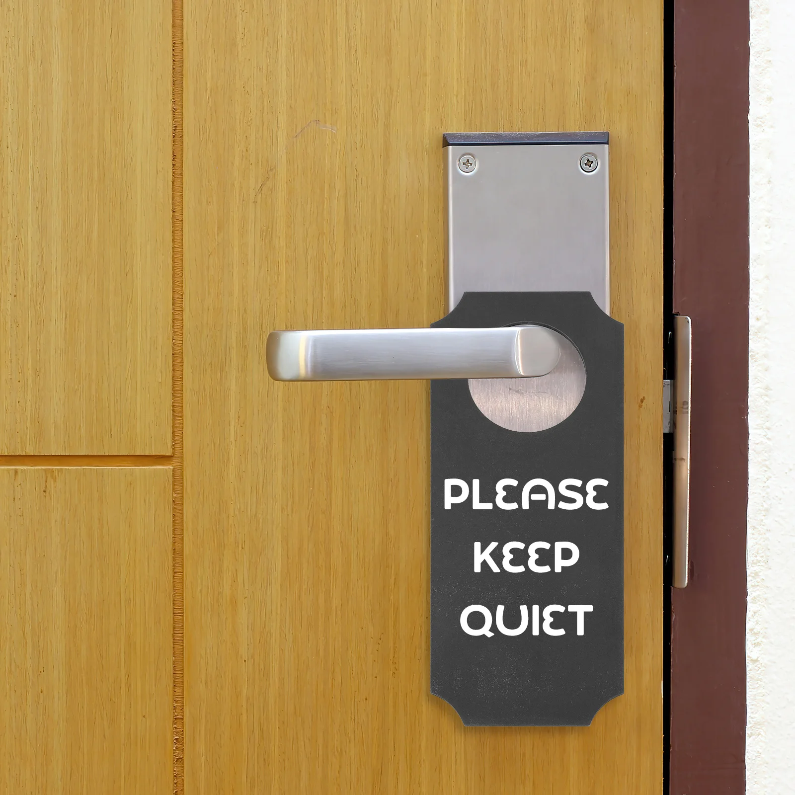 

6Pcs Wood Blackboard Door Tag Do Not Disturb Sign Customizable Text Wipe Cleanable Universal Hole Door Hanger Sign