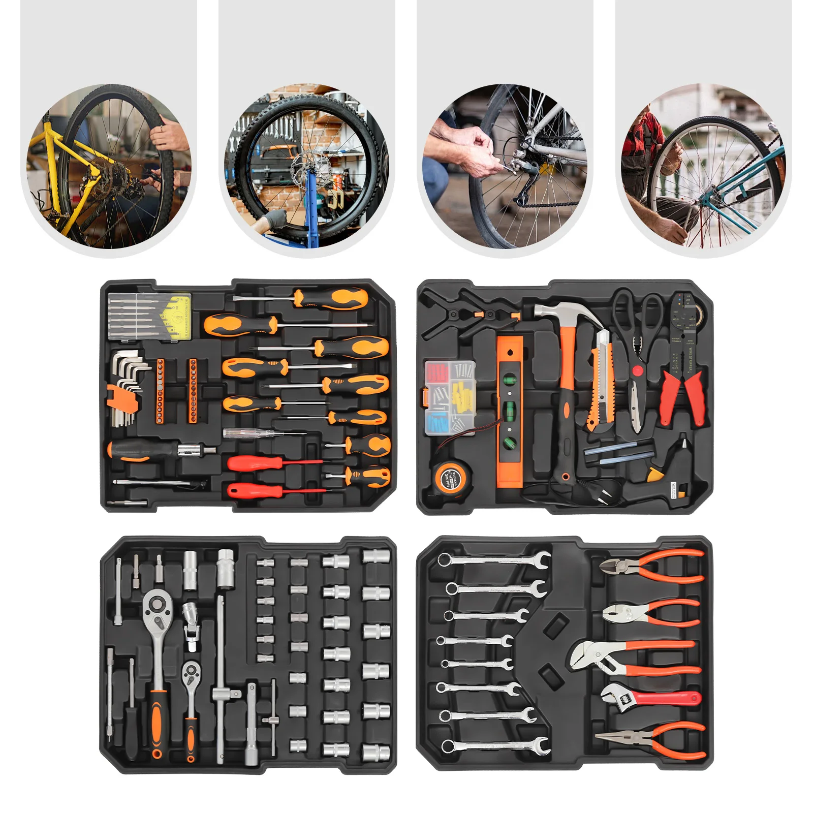 

187-Piece Hardware Tool Set with Rolling Case - Professional Home Repair & Construction Toolkit in Telescoping Handle Luggage