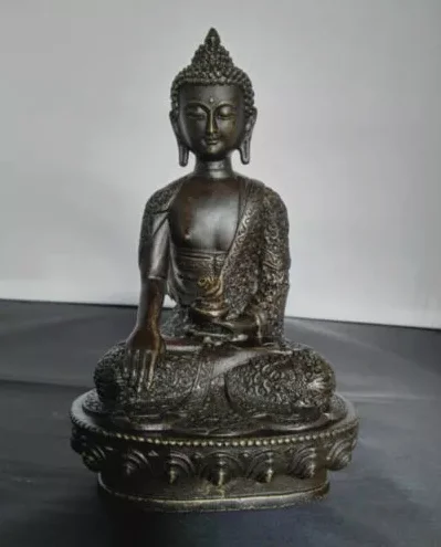 

8" Old Tibet Buddhist Bronze Shakyamuni Buddha Statues