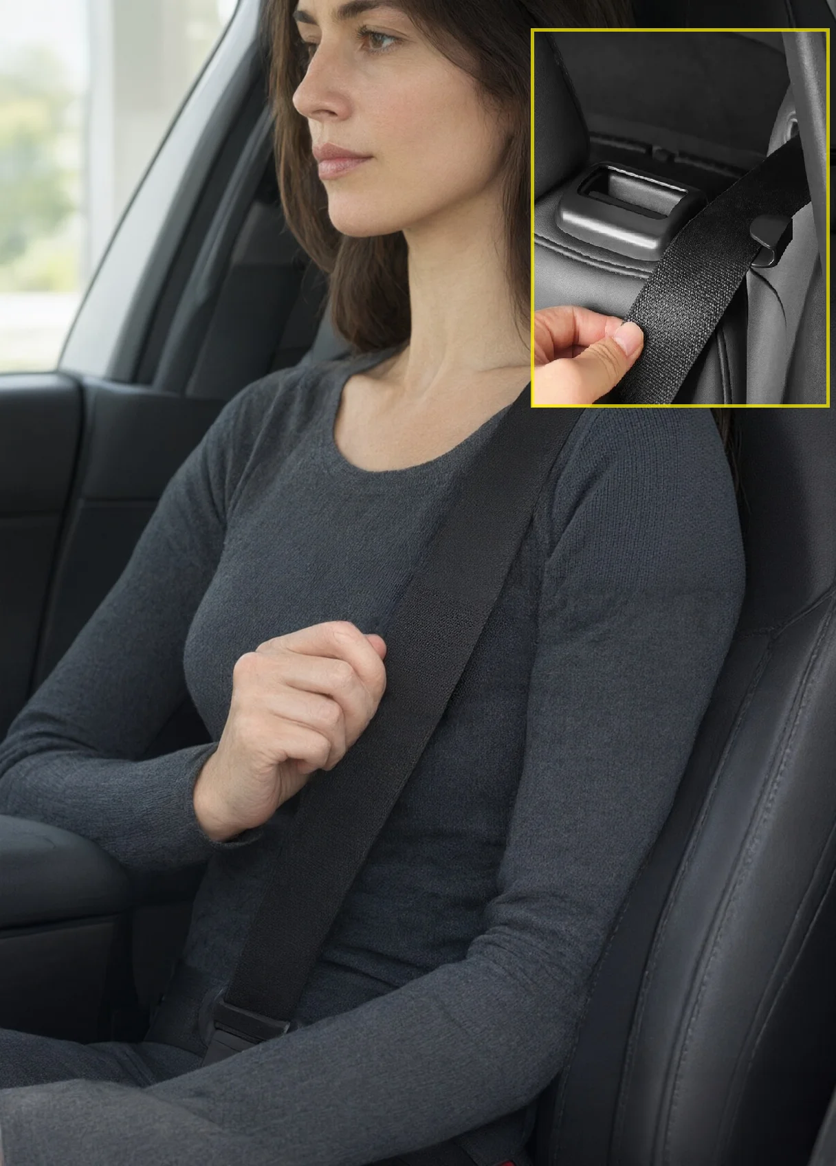 Rear Seat Belt Guide Holder for Model Y 2021-2024 Backseat Seatbelt Fixing Clip Anti-Stuck Limiter Car Interior Accessories