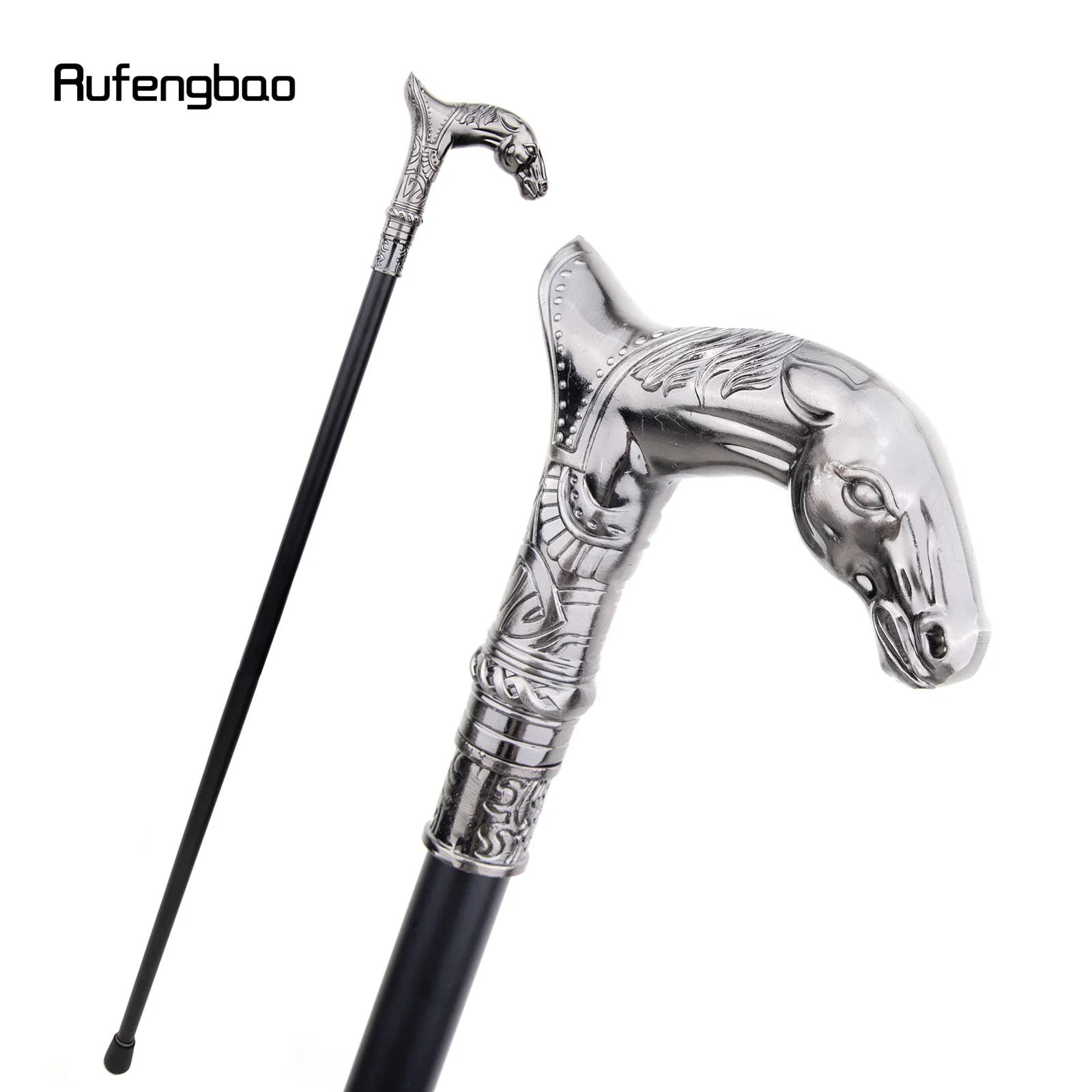 

Horse Head Animal Single Joint Fashion Walking Stick Decorative Cospaly Vintage Party Fashionable Walking Cane Crosier 93cm