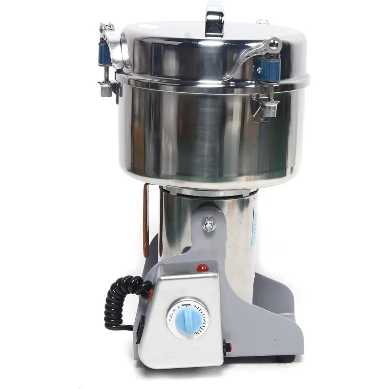 مطحنة كهربائية تجارية، 2000 جرام مطحنة توابل حبوب الأعشاب الكهربائية آلة طحن من الفولاذ المقاوم للصدأ 270 °   نوع التأرجح 60-350 شبكة