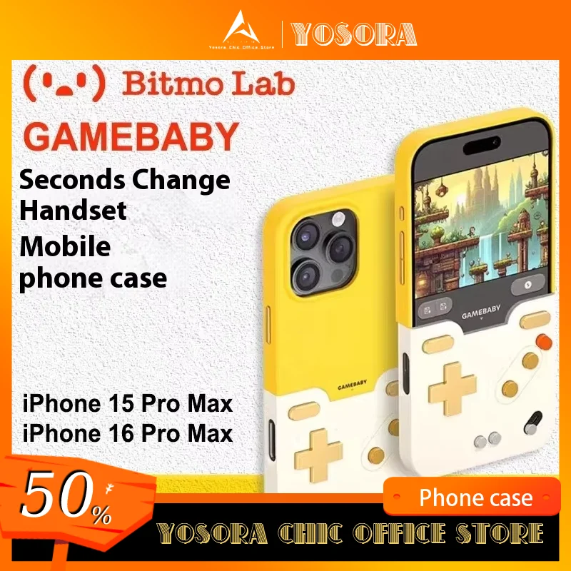 

Bitmolab GAMEBABY Phone case Support GB GBC NES Key Custom For iPhone 15 16 Pro Max Layout Game Controllers Gamepads Phone Case