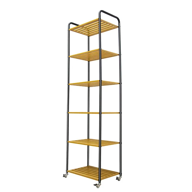 Living Room Bathroom Balcony Kitchen Rustic Adjustable 6-Tier DIY Storage Rack Bathroom Shelf Extendable Plant Stand