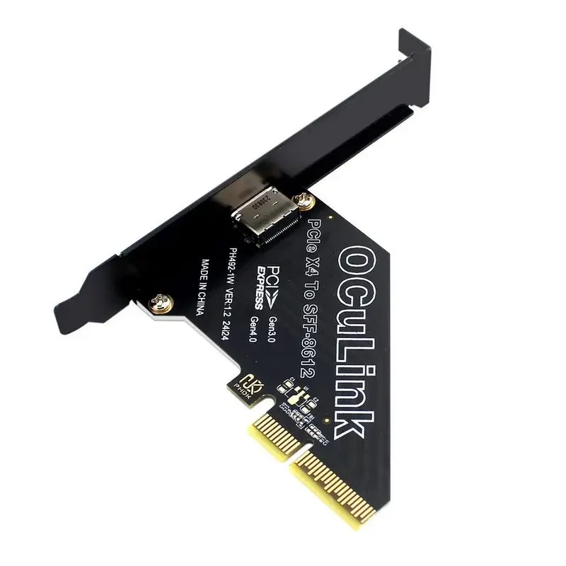 NUOVA scheda grafica esterna esterna U.2 PCIe 4.0 X1 X4 X8 X16 Split 4 porte SFF8611 e 8612 Scheda di espansione Oculink Adattatore a 4 porte