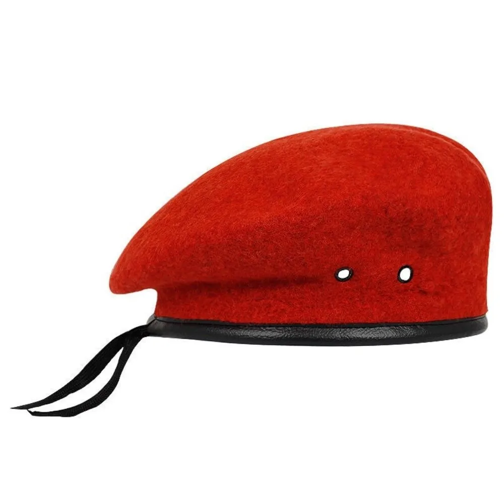 Unisex Solid Color Warm Beret Woolen Cloth Breathable Flat Caps Cozy Thermal Hip Hop Cap