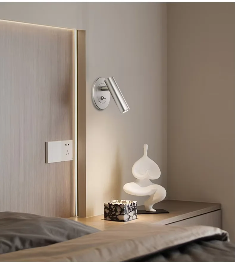 Obrázek 3: Vložené LED zeď lampa s spínač nastavitelný hotel ložnice headboard čtení lehký u postele val reflektor příslušenství
