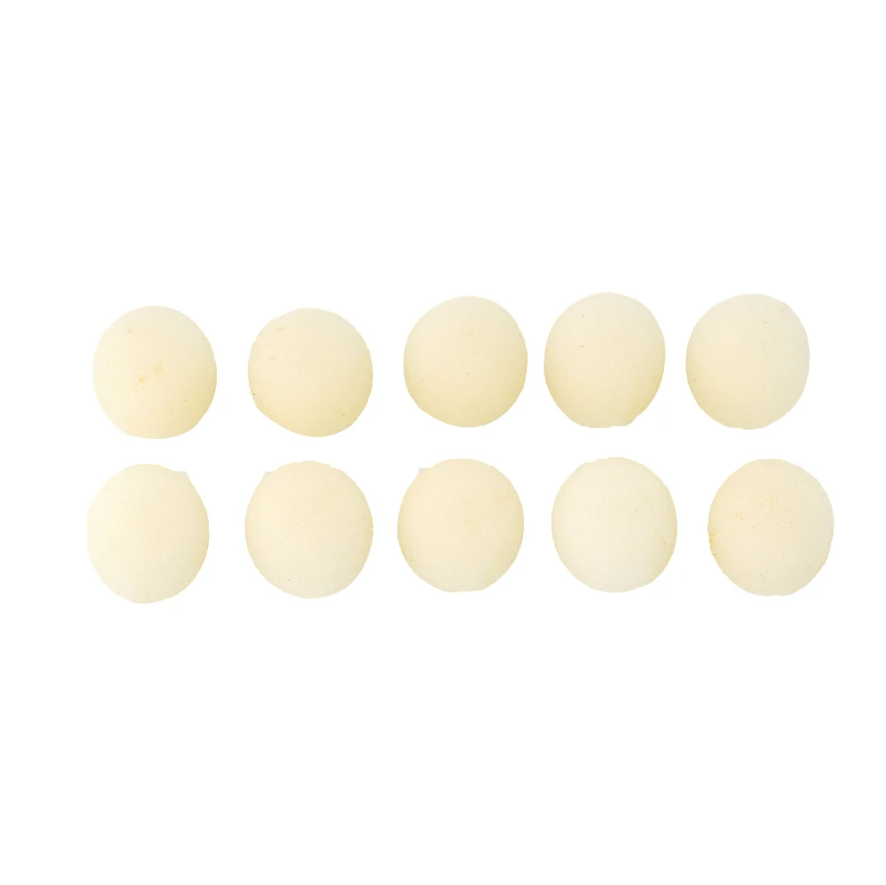 Professional-Grade Headset Mic Foam Windscreen Kit 10pcs Beige 12x10mm Covers High-Elasticity Wind Noise Protection Microphones