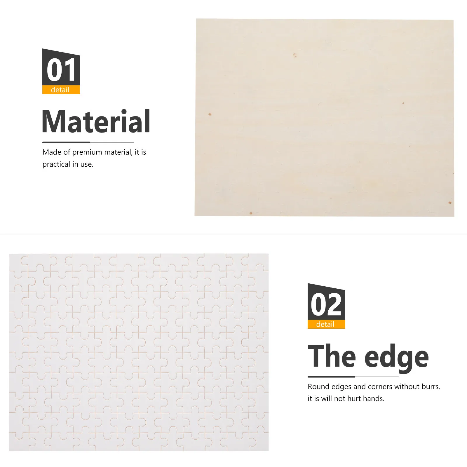 5 ensembles de pièces de puzzle vierges pour sublimation, bricolage, transfert thermique, puzzle de sublimation, blancs pour l'impression personnalisée et