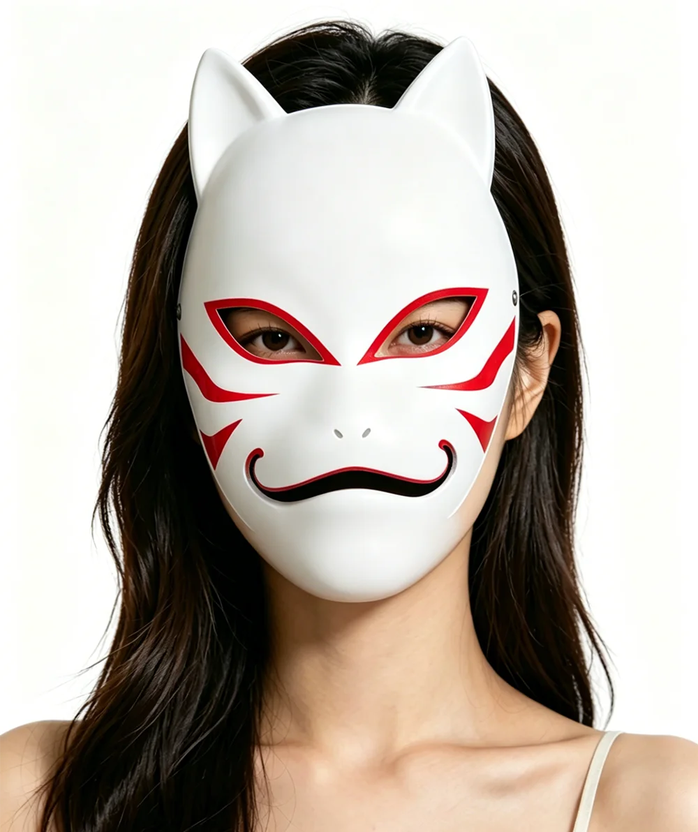 Máscara de Cosplay de resina Tengu Sakuras, accesorios de limpieza de tamaño completo para fiesta de Halloween