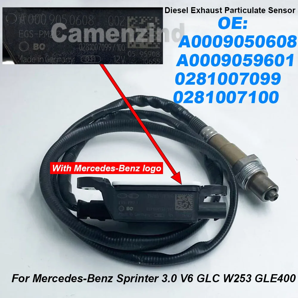 

Датчик твердых частиц PM A0009050608 A0009059601 0281007099 0281007100 для Mercedes-Benz Sprinter 3.0 V6 GLC W253 GLE400