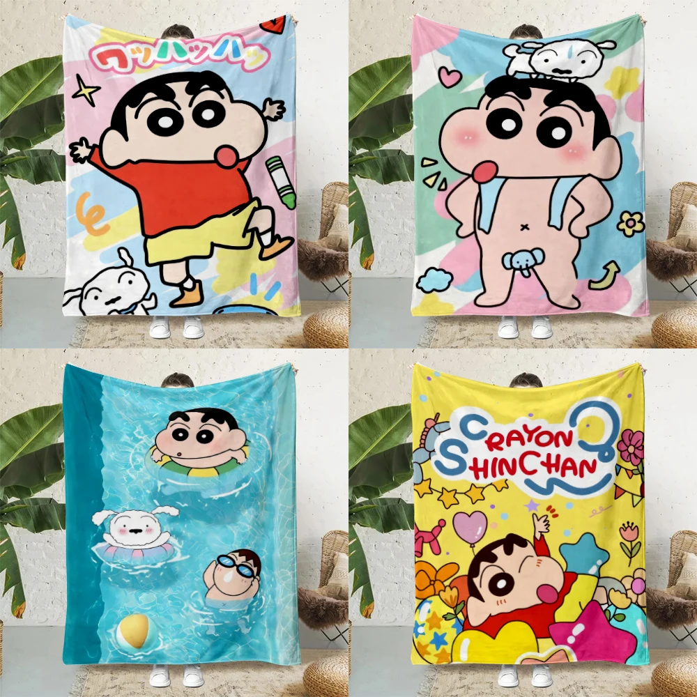 Crayon Boy Shin C-Chan Anime Printed Blanket Picnic Blankets Warm Blanket Soft and Comfortable Blanket Home Travel Birthday Gift