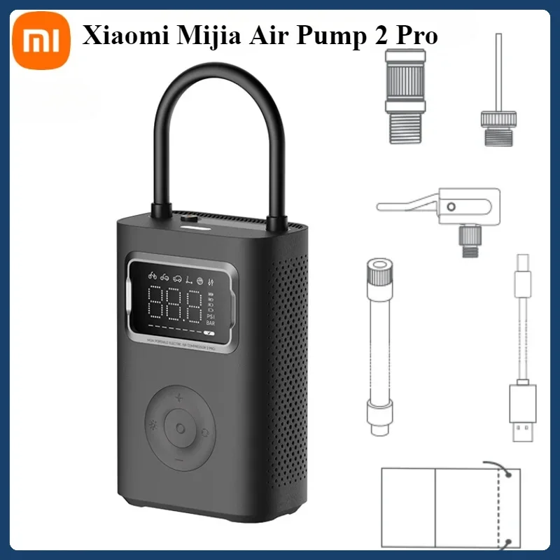 Xiaomi Mijia Air Pump 2 Pro Portable Mi Inflatable Treasure 150psi Electric Air Compressor  High Pressure Motorcycle Car Soccer