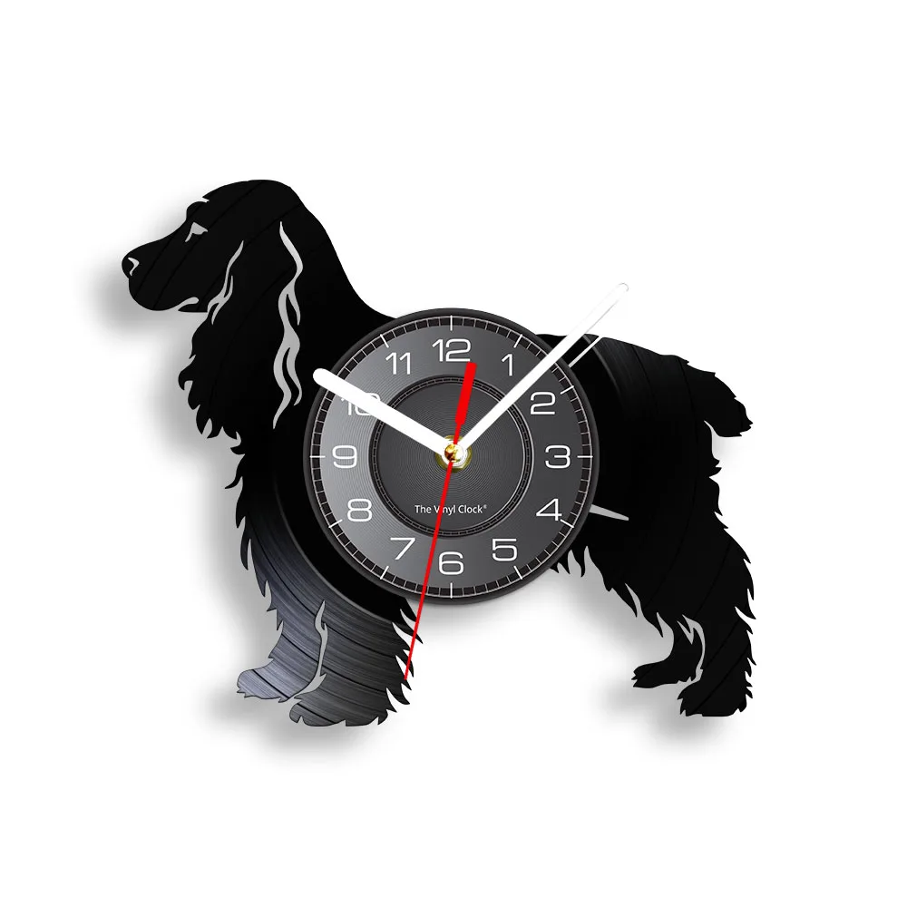 Cocker Spaniel Dog Breed Vinyl Music Album Re-purposed Record Clock Dog Owner Home Decor Puppy Dog Handicraft Art Longplay Clock