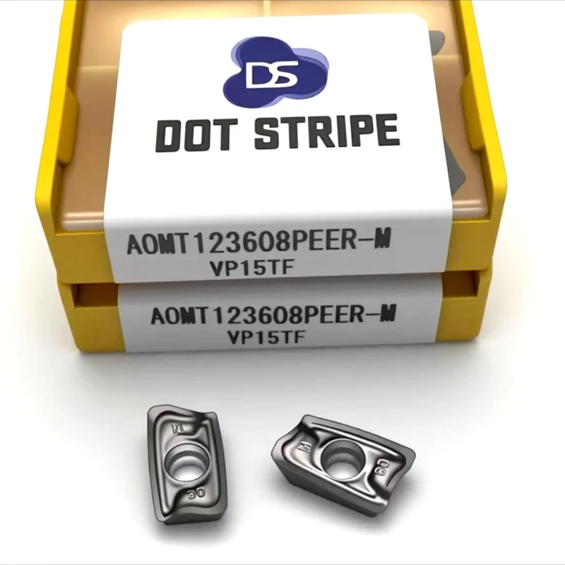 كربيد إدراج AOMT123608 PEER M VP15 جودة عالية AOMT 123608 CNC الميكانيكية قاطعة المطحنة مخرطة كربيد أداة تحول أداة #2