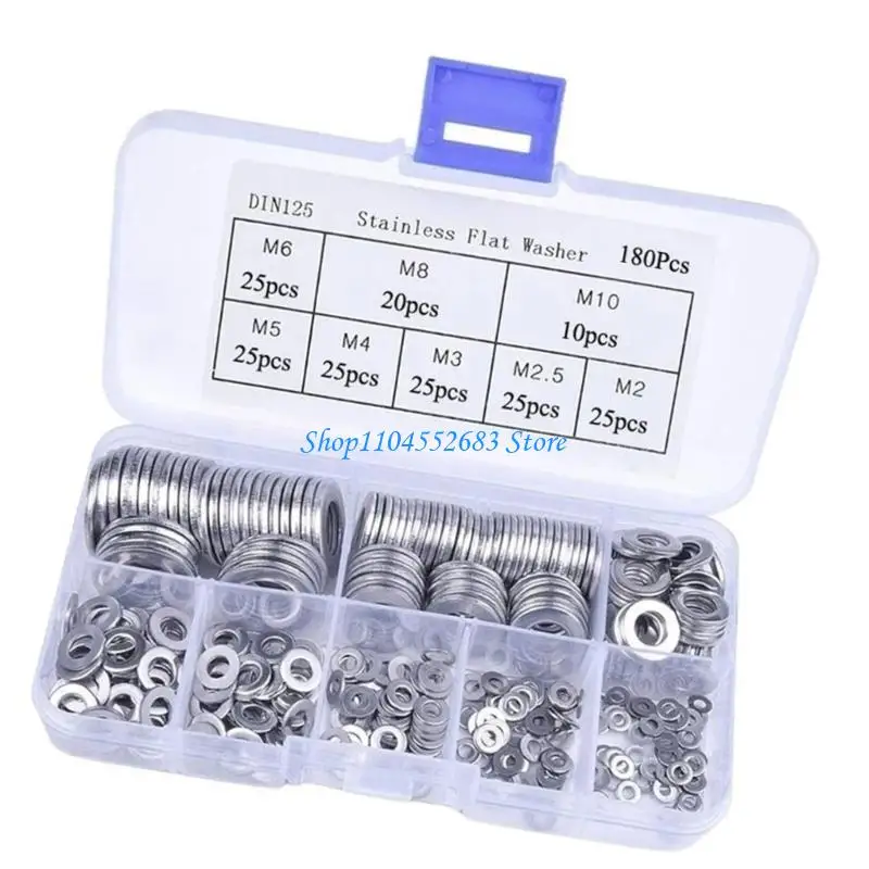 Y6GD 180PCS PRAKTISCHE Penny Wasmachines Stevig roestvrijstalen materialen Accessoire voor lang gebruik in natte omgeving