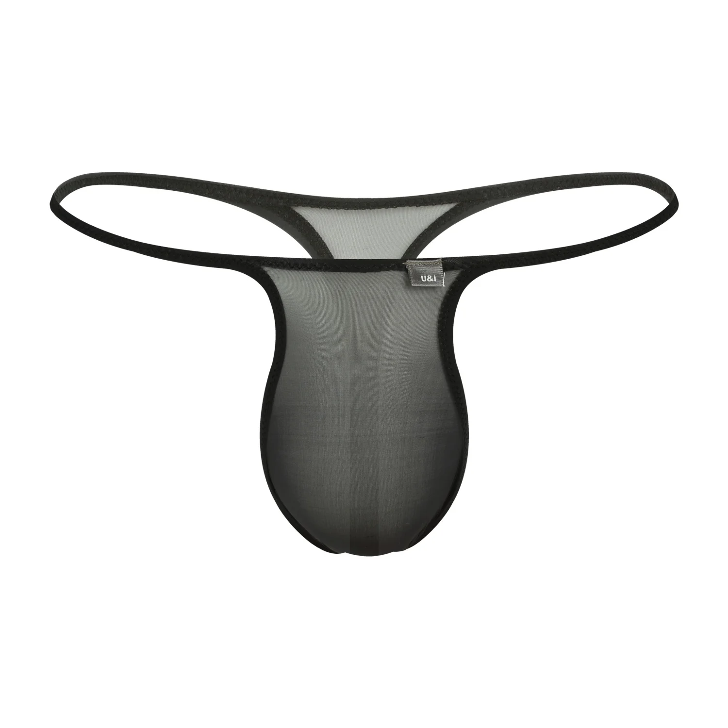 U＆I Men's Sexy T-String Underwear Ultra-Thin High-Elastic Breathable Transparent One-Piece Comfortable U-Shape Briefs