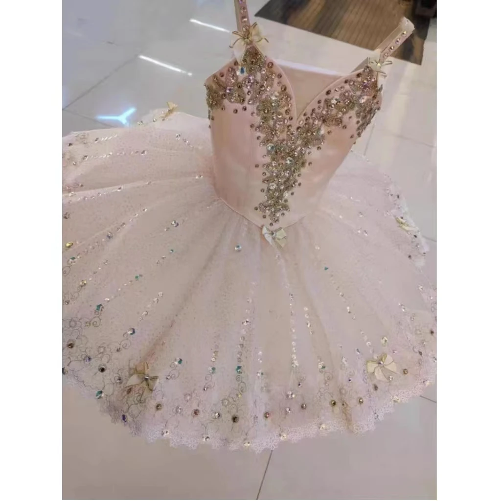 New pink ballet dress TUTU professional custom high-end ballet Fairy doll dance children adult performance dress women ballet