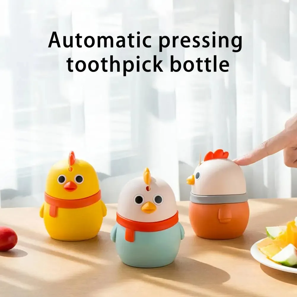 Automatic Toothpick Holder Box Portable PP Toothpick Container Toothpick Dispenser Home Dining Table Toothpick Storage Box