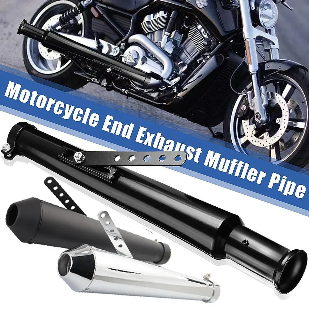 

Universal Motorbike Exhaust Pipe Vintage Classic Electroplating 38-45mm Motorcycle Modified Accessories Exhaust Tail Section