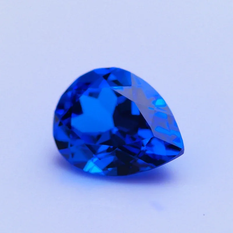 Cobalt Spine Lab Grown Sapphire Pear Shaped  Blue Little Demon Color VVS1 Charms Diy Jewelry Making Selectable AGL Certificate