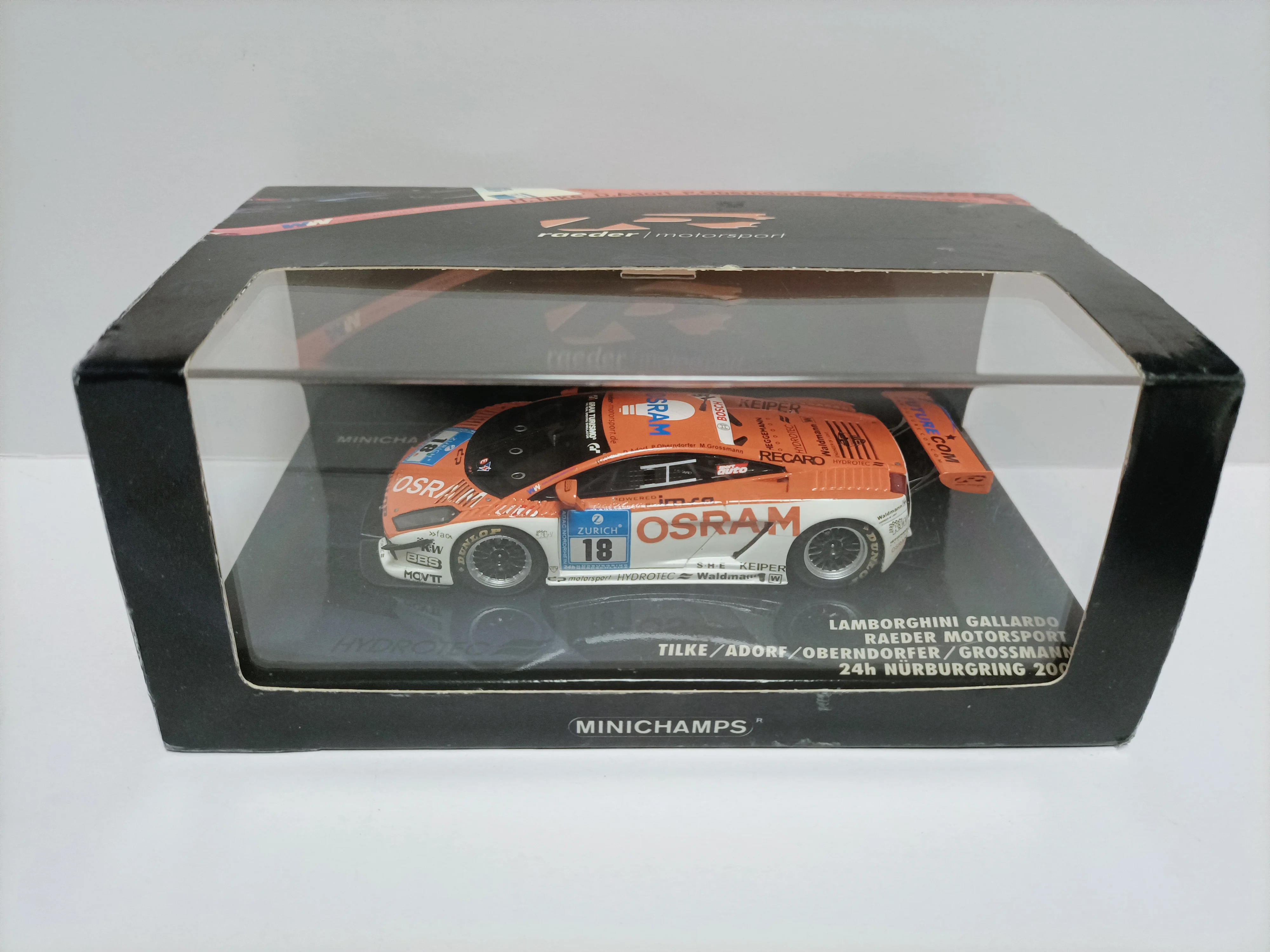 قص صغير 1 43 لامبورغيني نوربورغرينغ نموذج سباق لامبورغيني جالاردو 2007 #1