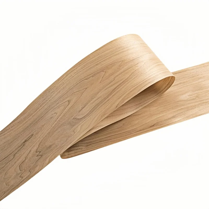 300X16cm Natural Light Walnut Wood Veneer with Figure for Wardrobe Doors Headboard Cladding Furniture Cabinet Wall Decor Panel