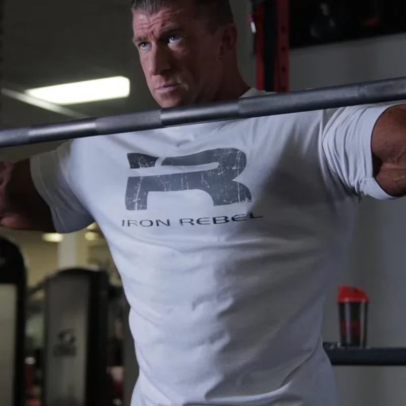 2026 New IR Series Hard Core Fitness T-shirt Sport Print Round Neck Loose Short Sleeve Tops For Men Training Streetwear