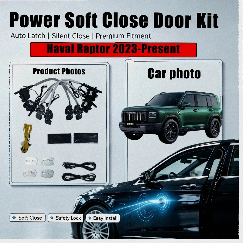 XCAR For Haval Raptor 2023-Present Automatic Door Closing System with Electric Soft Close and Suction Lock