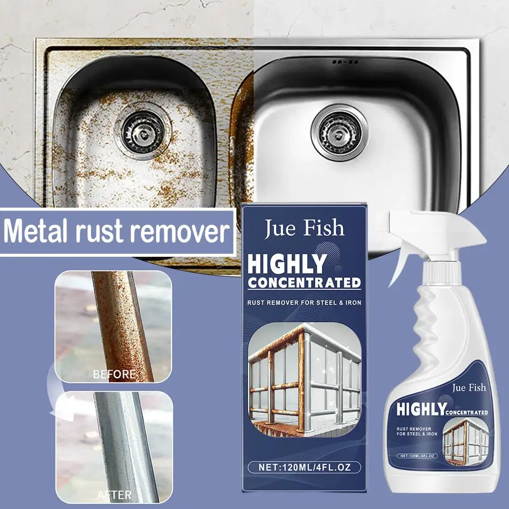 Heavy-Duty Metal Rust Remover Powerful Metal Rust Remover Car Maintenance Dissolver Fast Rust Removal