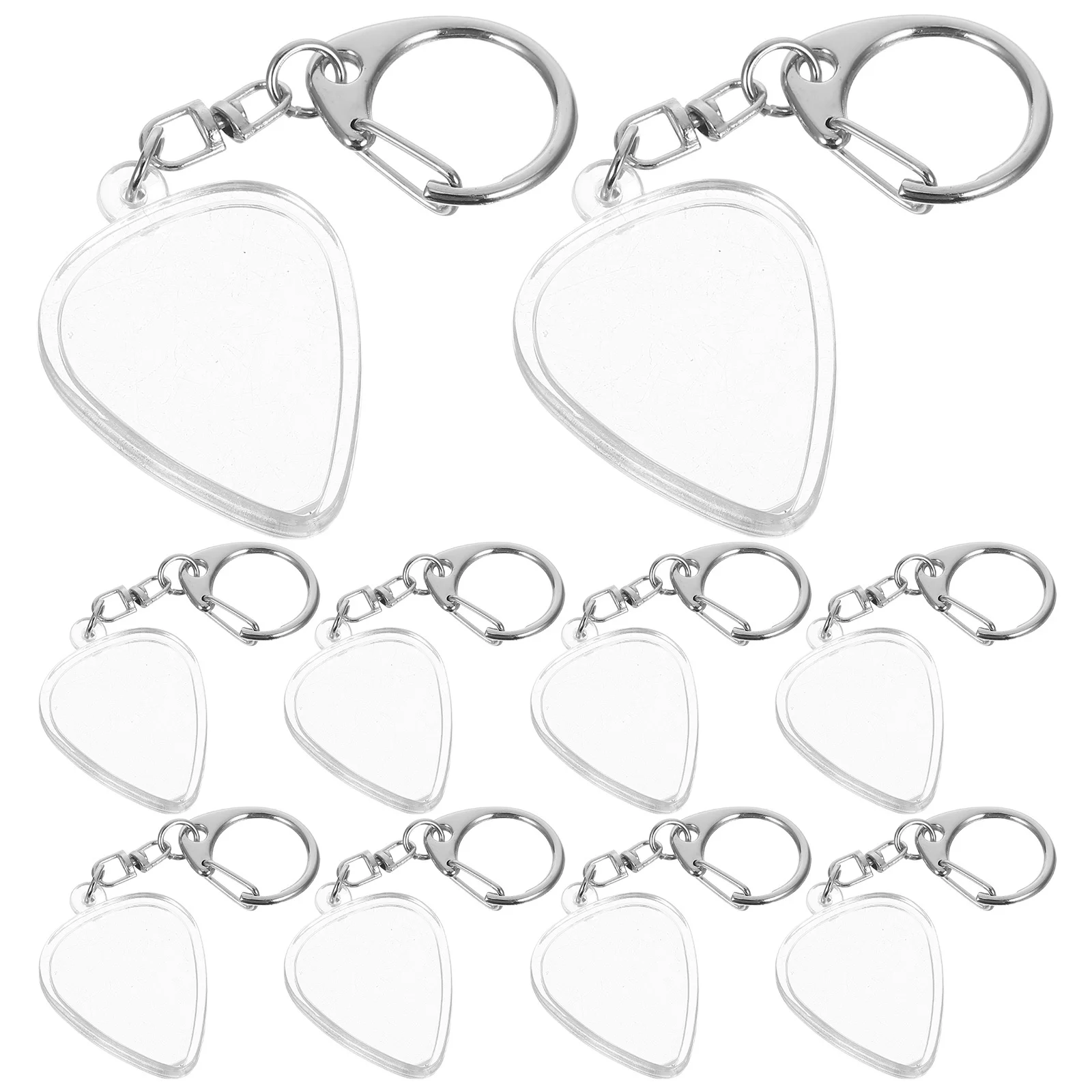 

10Pcs Pick Collection Case Keychain Guitar Plectrum Holder Portable Transparent Storage Box for Guitar Accessories Organizer