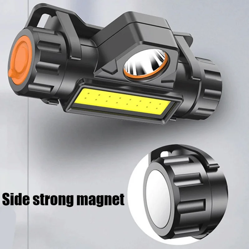 Ultra-Bright Headlamp LED Head Flashlight Rechargeable  Adjustable Light with Magnetic Head Torch Outdoor Camping Fishing image 3