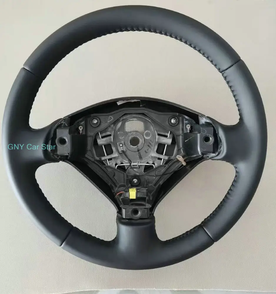 100% Real Carbon Fiber Car Leather Steering Wheel For Peugeot 307