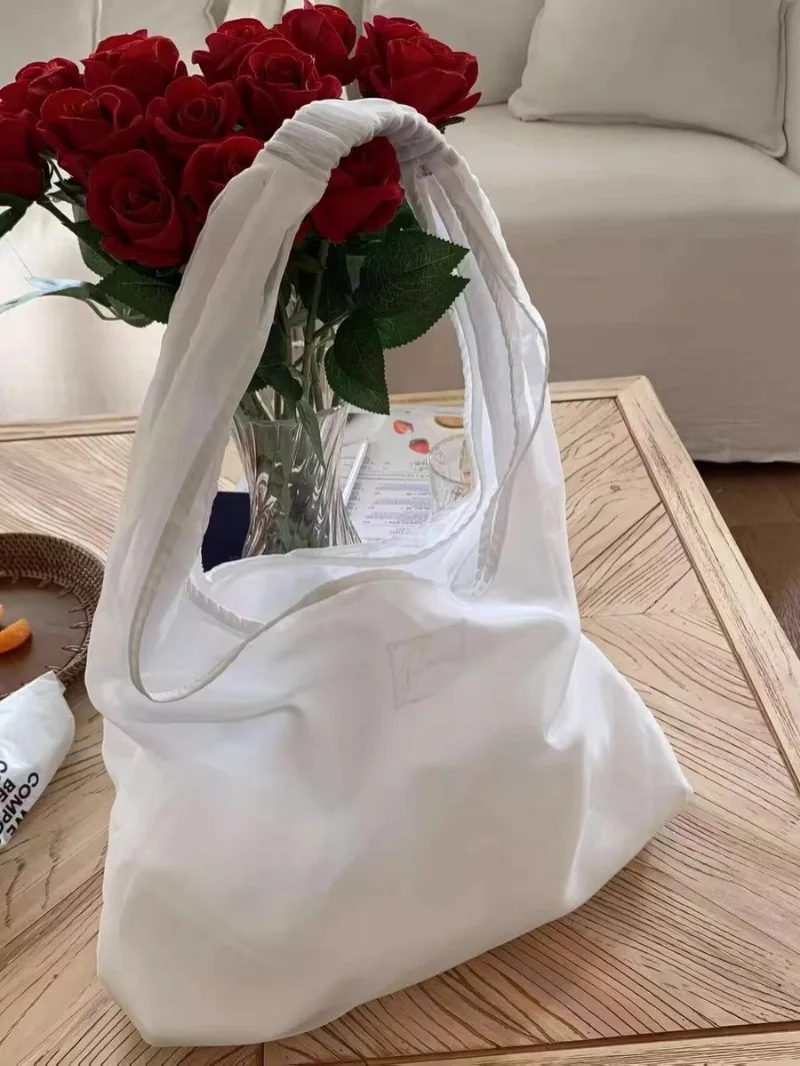 

Fashion Thin Cloth Double Layered Yarn Handheld Single Shoulder Underarm Tote Bag