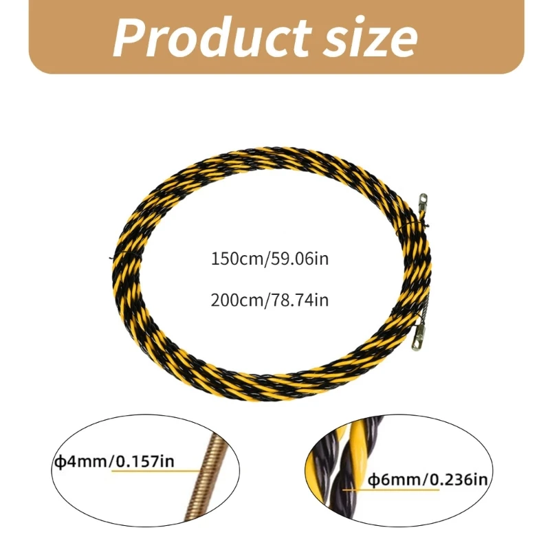 Wire Threading Device Tool Fish Tape Cable Puller for Electricians with Pulley