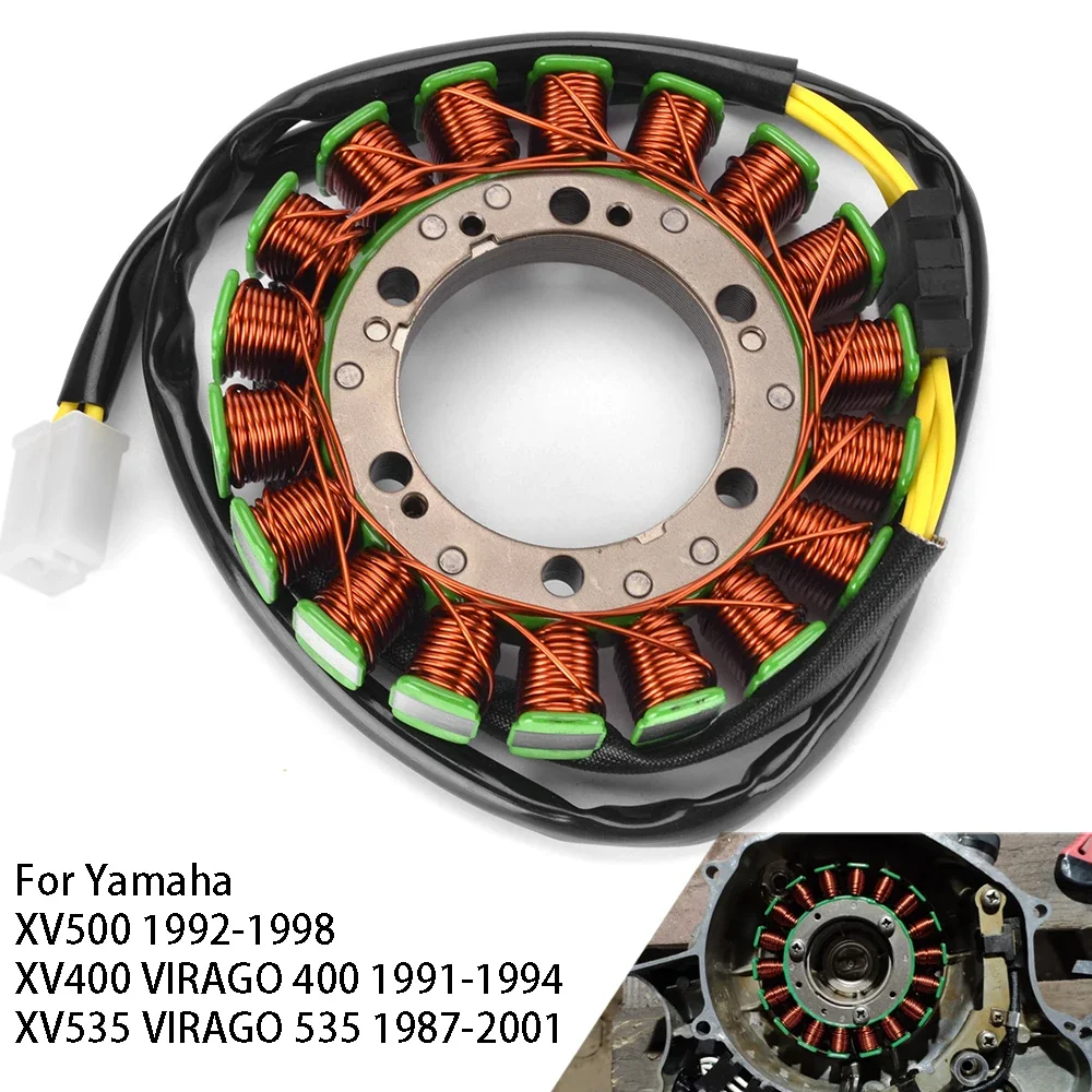 Stator Coil For Yamaha XV400 XV500 XV535 XVS400 XVS400C XVS650 VIRAGO 400 535 DRAG STAR CLASSIC V-STAR XVS 650 2GV-81410-20