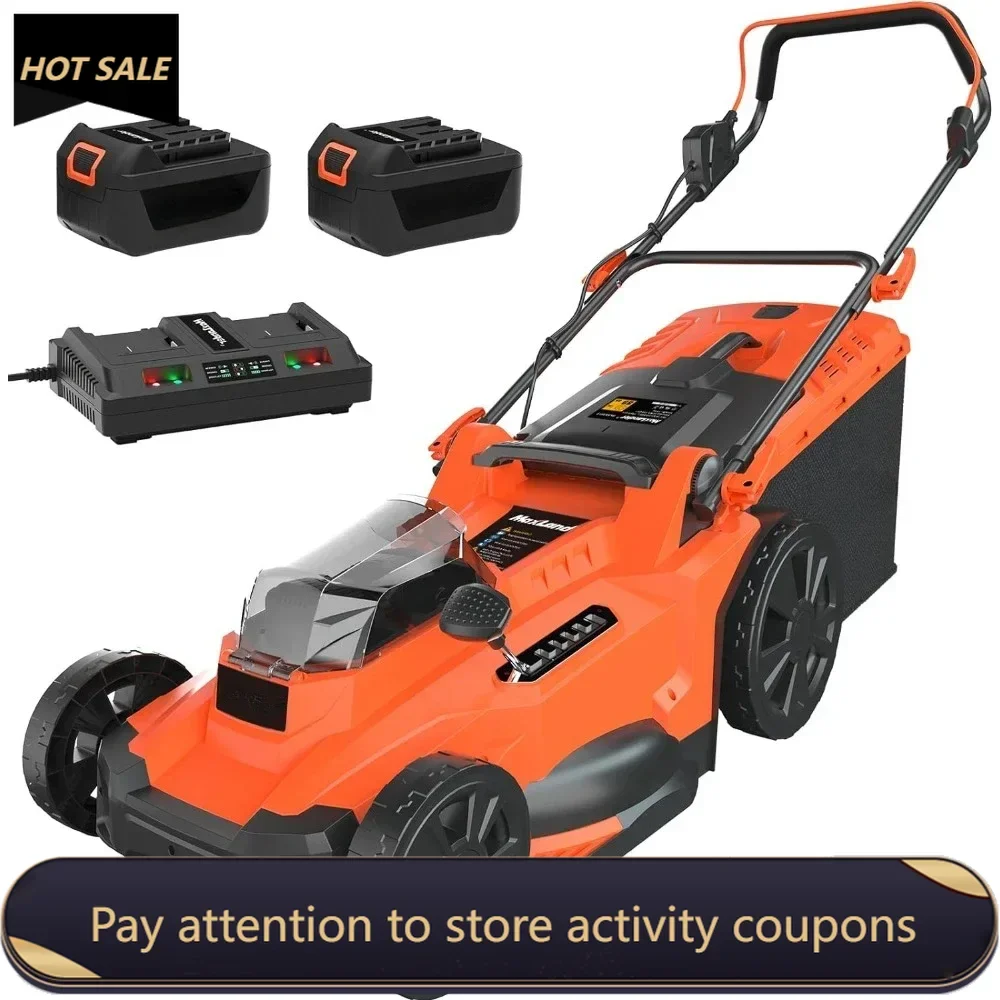 

40V 2-in-1 Battery Powered Lawn Mower With Brushless Motor 17Inch Electric Lawn Mower Cordless 6-Position Height Adjustment