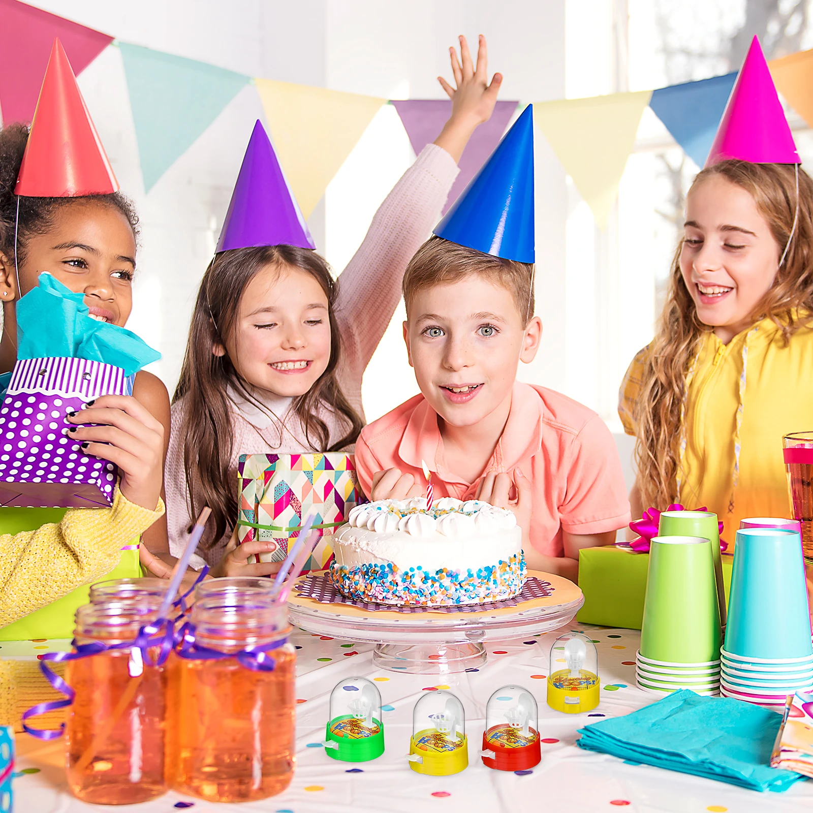 

20pcs Kids Plastic Mini Tabletop Shooting Table Game Toy Basketball Shooting Toy Premium Random Color