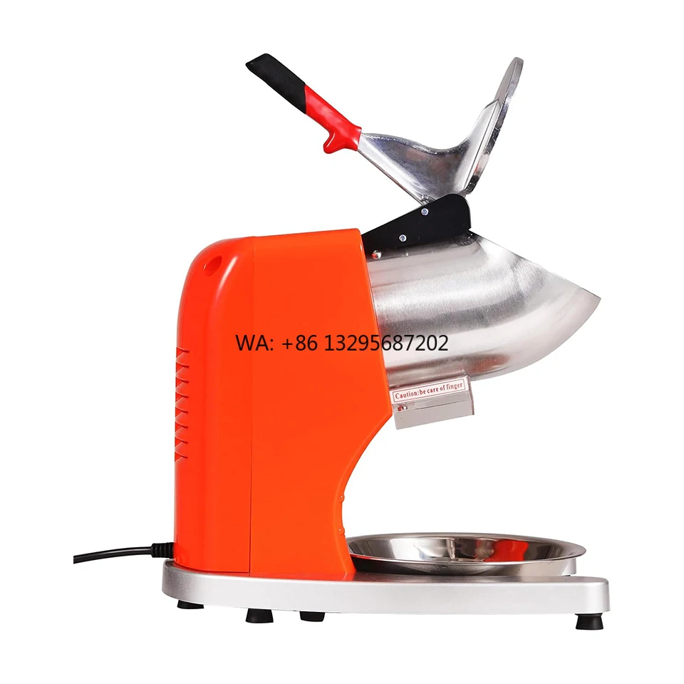 

HD109G Electric 2-Blade Stainless Steel Ice Crusher, Snow Cone Maker with Cover and Bowl, Orange