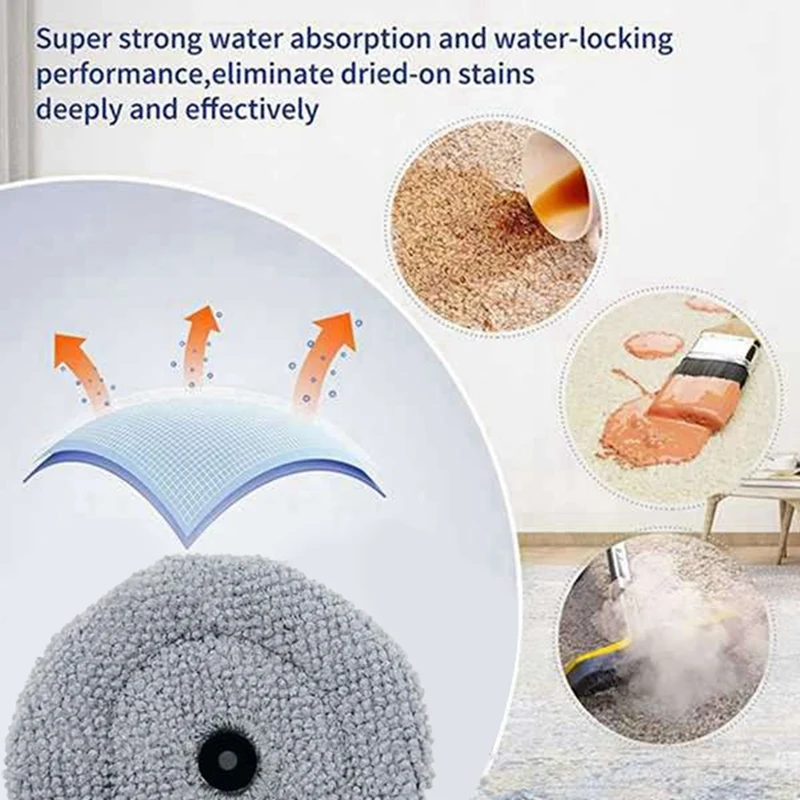 Panni rotondi per Mop per Roborock S8 Maxv Ultra G20s Robot aspirapolvere parti sostituibili straccio per la pulizia lavabile