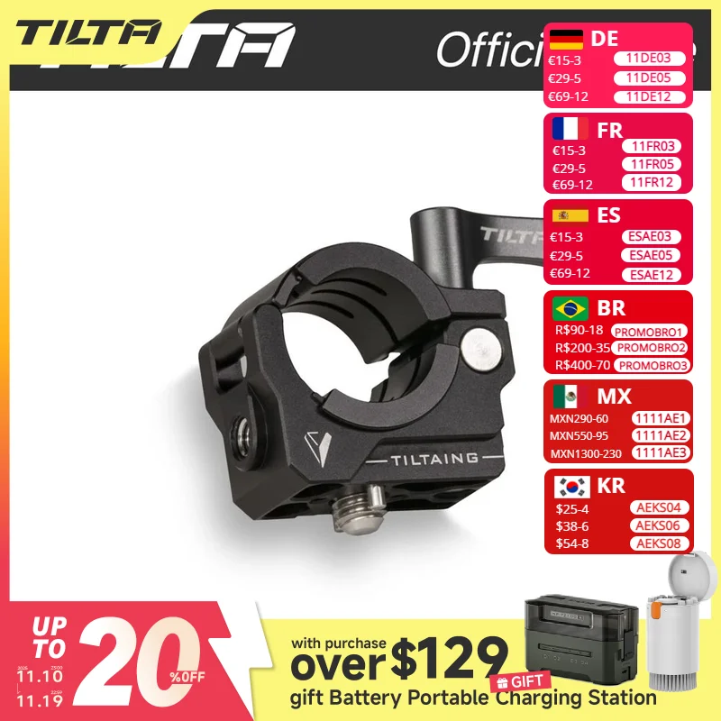 TILTA TA-MBP-GRA Gimbal Ring Adapter for Mini V-Mount Battery Plate for DJI Ronin S